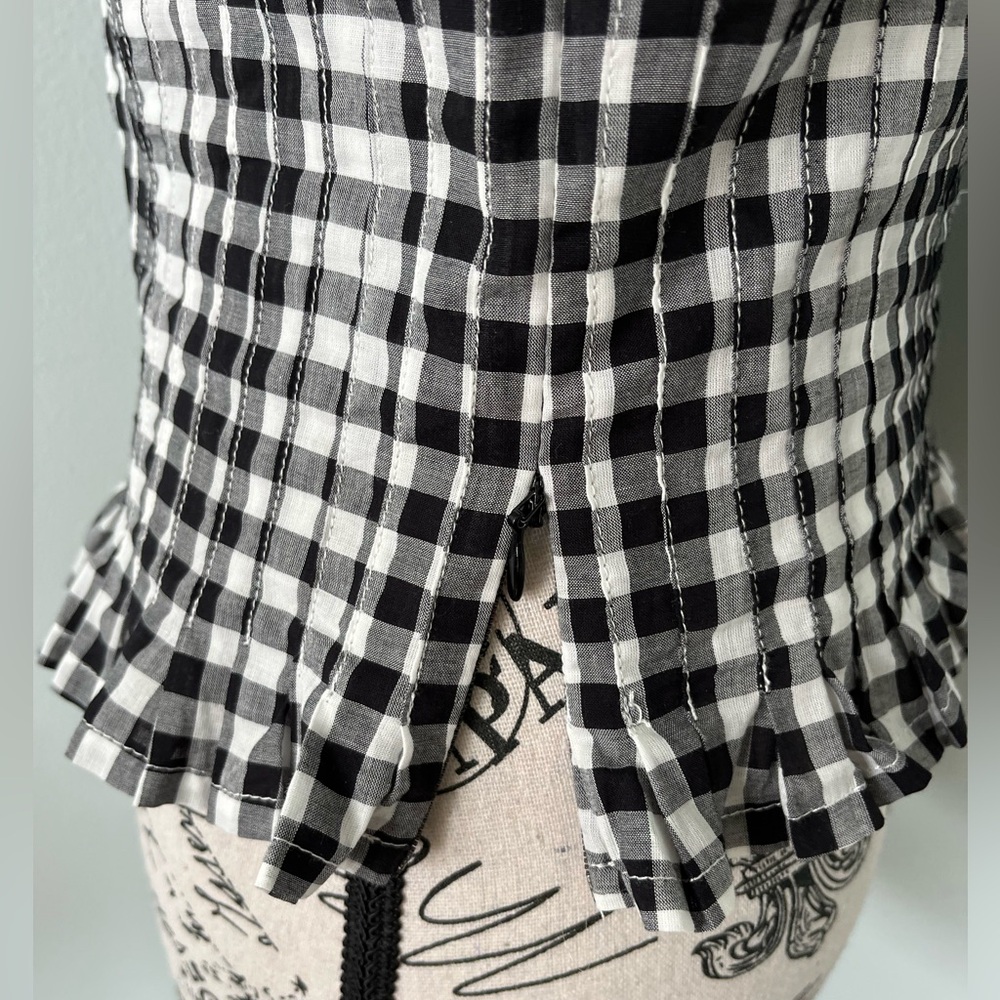Frankie’s Bikinis Cider Blouse Regular price $170 CAD Color: Black Gingham xs - Picture 9 of 10